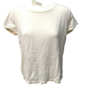 Investments White/Cream Tee, Sz Medium